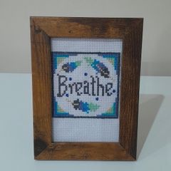 Breathe cross stitch picture