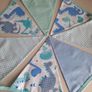 Dinosaur buntings . Blue and pink Image 8