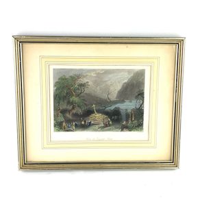 Vintage lithograph Scene at Gougane Barra, Cork