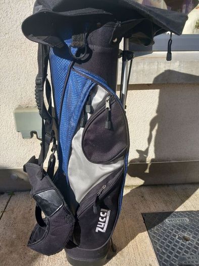 A selection of golf bags