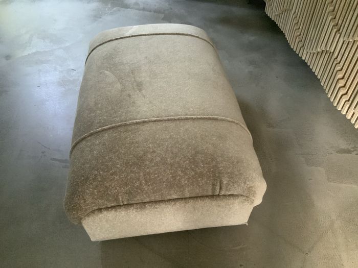 Stunning extra large fleck velvet poof