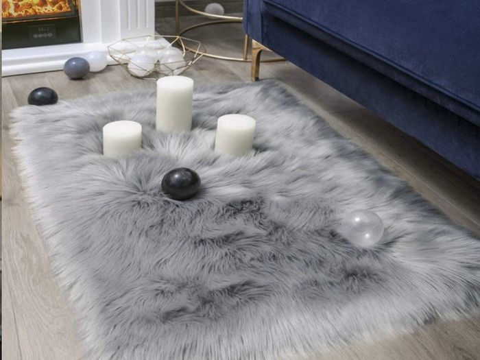 Fluffy Rug, Queta Soft Bed Rug Faux Sheepskin Rug Runner for Living Room Nursery Bedroom Sofa Mat Car Bedside Rug (FREE POSTAGE)