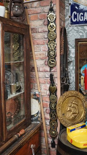 Pair of Vintage Horse Brass Straps