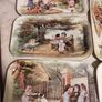 5 Vintage Massilli France mini tin tray Image 2