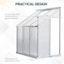 Polycarbonate Greenhouse Aluminium 6 x 4ft Image 4