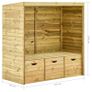 Garden Arbour Bench with 3 Drawers 170 cm Solid Pinewood Image 2