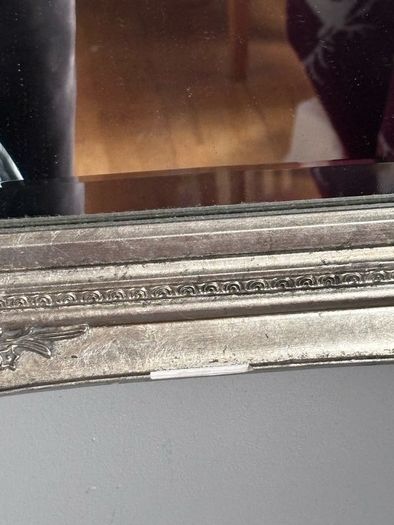 Mirror with silver colour frame