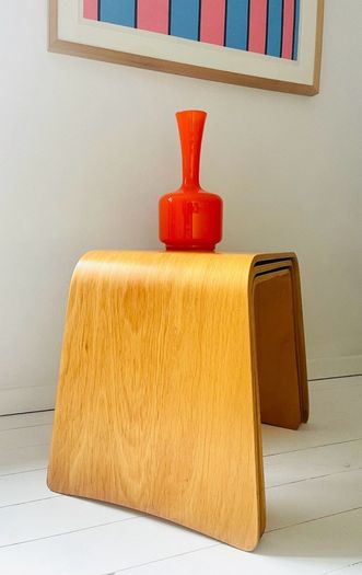 Post Modern bent plywood nesting tables by Habitat c1990