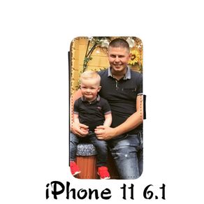 iPhone 11 6.1 - PU Leather Flip Case cover with your photo or any image on it! personalised iphone 11 case cover