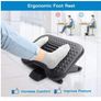 Foot Rest Under Desk with Massage Function, Adjustable Angle & 3 Different Height Positions, Non-Slip Foot Stool for Office & Home Image 7