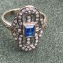 Ring Gold Sapphire Diamond Ring Image 7