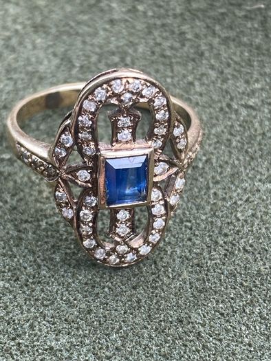 Ring Gold Sapphire Diamond Ring