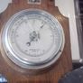a antique oal barometer Image 2