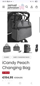 Icandy peach changing bag