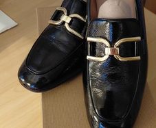 Unisa Ladies black patent shoes Size 41