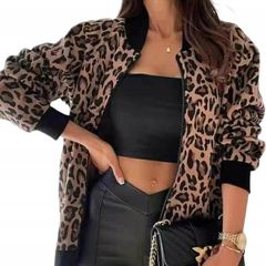 Leopard zipped sweatshirt