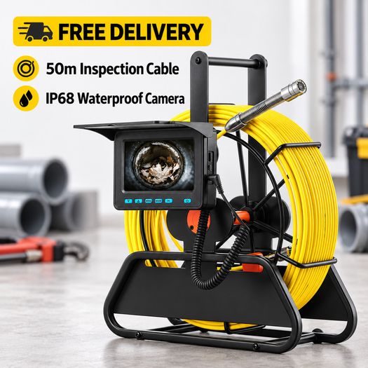 Sewer Camera 50m Drain Inspection Camera with Screen