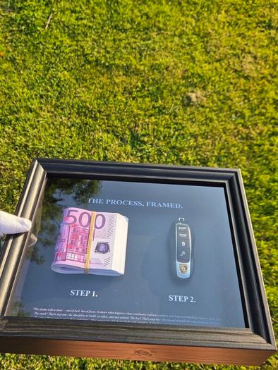 Gift 3D money frame art decor