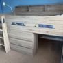 Europa Midsleeper Bed with Storage & Pull-Out Desk Excellent Space Saver Image 2