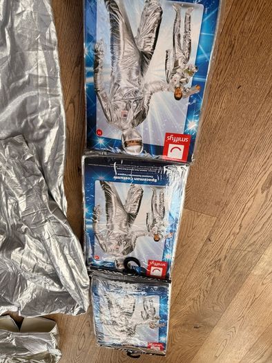 Silver space costume 15euro each