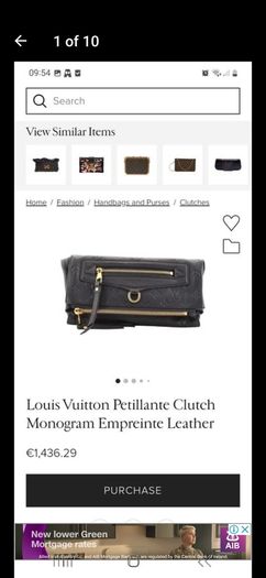 Louis Vuitton petillante leather cluch