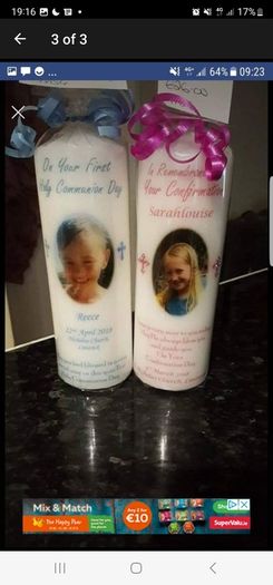 personalized communion and confirmation candles