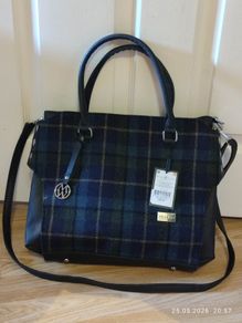 Brand New Mucros Weavers Emily Tweed Bag Blackwatch Plaid