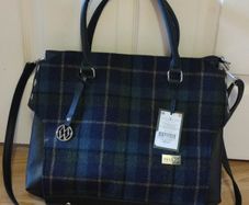 Brand New Mucros Weavers Emily Tweed Bag Blackwatch Plaid