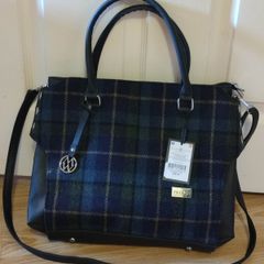 Brand New Mucros Weavers Emily Tweed Bag Blackwatch Plaid