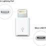 2 X Micro USB (Female) to Apple Lighting 8 Pin (Male) Charger/Data Sync Adapter/Convertor (Black&White) (Brand New/Warranty) Image 10