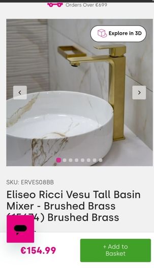 Eliseo Ricci brushed brass tap