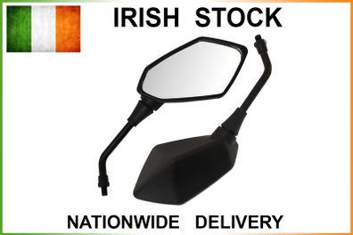 Angled Universal Motorcycle Mirrors 10mm