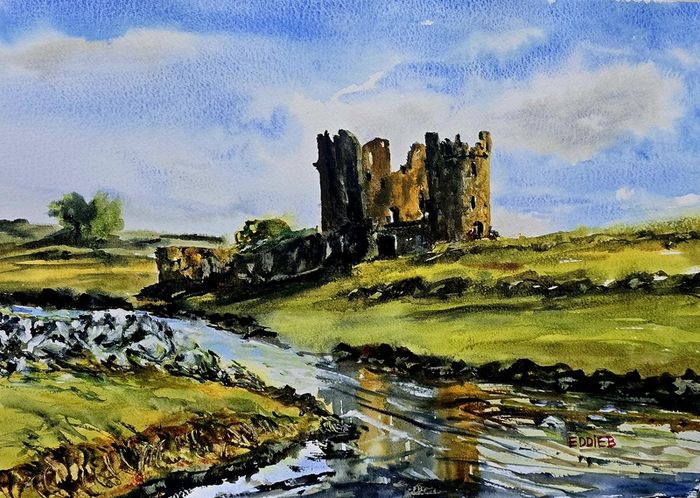 Ballycarbery Castle   watercolour