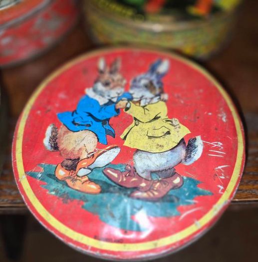 selection of vintage tins