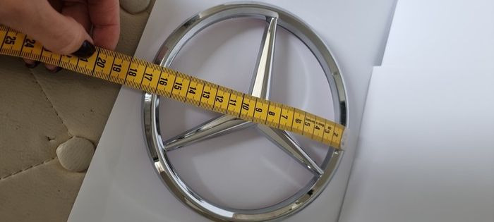 Mercedes-Benz grill front badge. Radiator EMBLEM logo chrome.