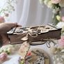 Unique Wooden Wedding Gift Set Personalised Card and Money Box Handmade Image 4