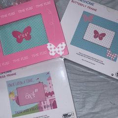3 x new girls picture frames