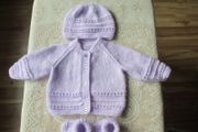 Hand knitted baby cardigans, Hat &amp; Booties Set's