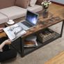 Industrial design coffee table with shelf Image 2