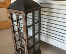 Very Tall Floor Standing Rustic Wooden Candle Holder
