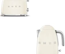 brand new Smeg 50's Retro Kettle & 2 Slice Toaster Set - Cream