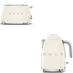 brand new Smeg 50's Retro Kettle & 2 Slice Toaster Set - Cream