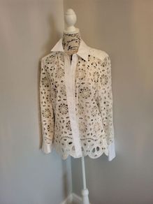 white blouse jacket