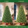 Alupssuc 6ft Pre Lit Christmas Tree with 13 Light Modes & 778 Branch Tips 200 Built-In Warm Lights with Timer & Memory Function, Foldable Metal Stand, Artificial Xmas Tree for Home Office Party Decor Image 4