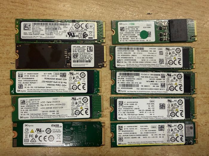 Mixed Brand 256GB M.2 NVMe SSD 2280 SSD Solid State HP Dell Lenovo