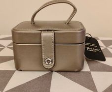 Jewelry Box Faux Leather Travel Size Double Compartments Mirror Tuscan designs