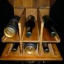 Wine rack Wooden Storage Box Crate Hand Painted. Vintage Image 3