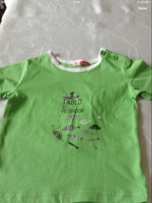 Boys designer never worn green teeshirt 12 mths