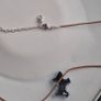 Swarovski crystal blue dog corded necklace very good condition Image 9