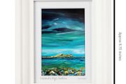 Ireland's Eye, Dublin. A6 framed print by artist Helen Mathews